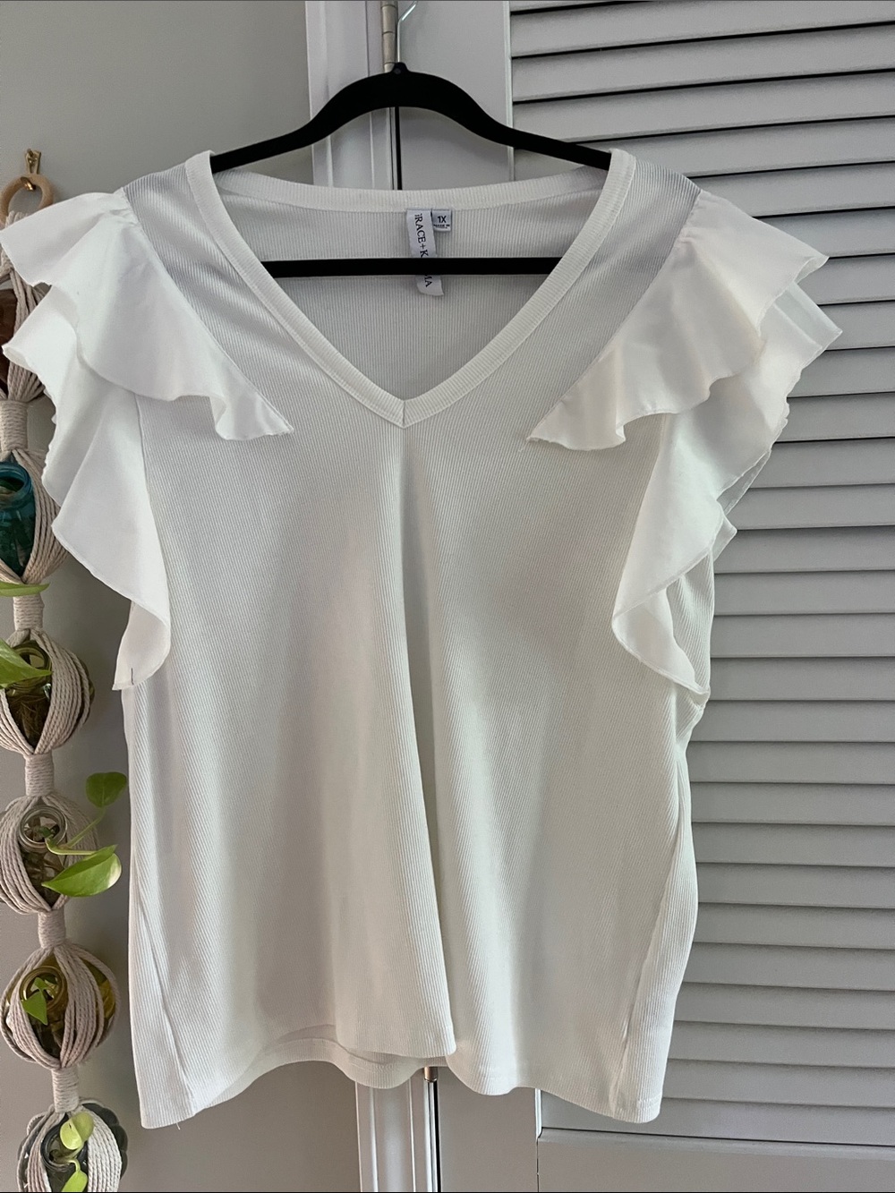 Ruffled V-Neck by Grace + Karma